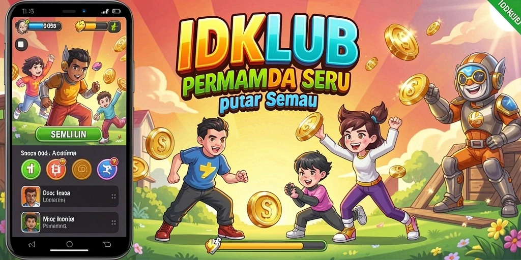 Tampilan gameplay seru dari IDKLUB yang penuh warna dan tantangan.