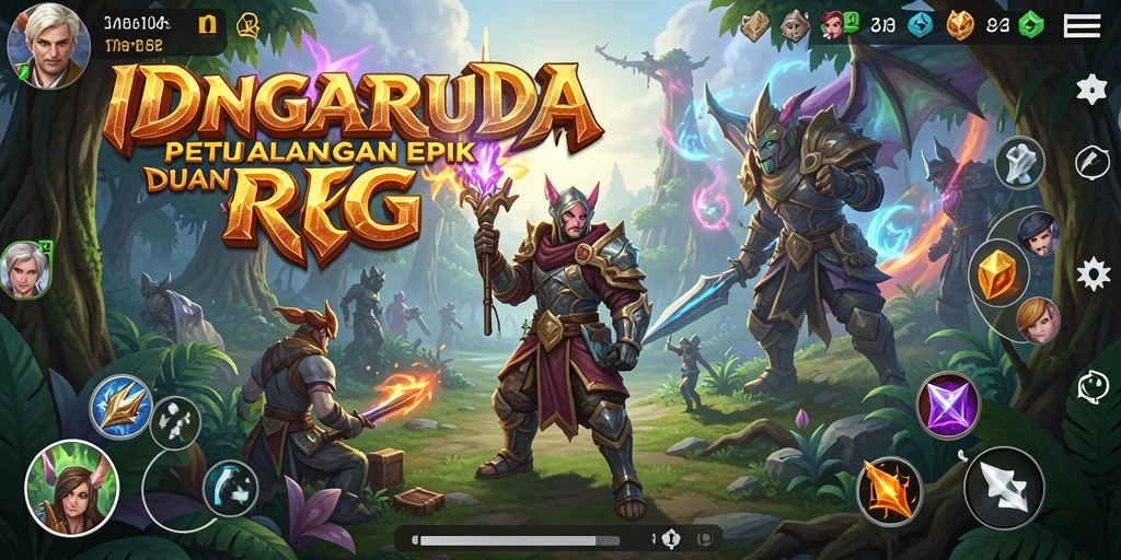 Tampilan screenshot menampilkan aksi seru dalam game RPG IDNGARUDA.