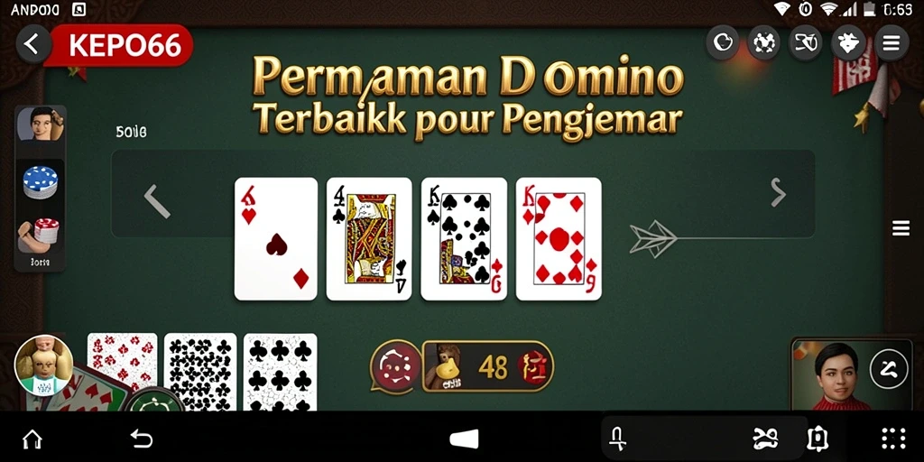 Screenshot KEPO66 menampilkan antarmuka permainan Domino yang menarik.