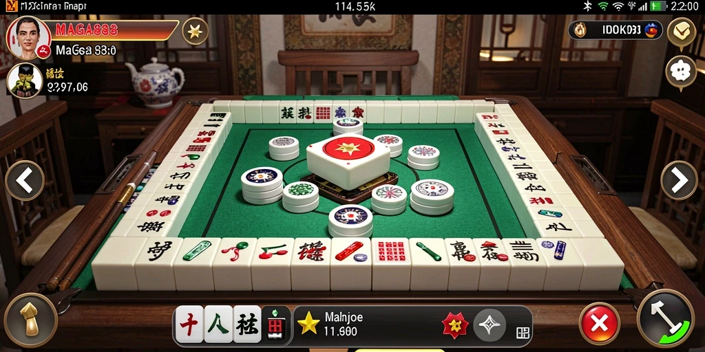Tampilan gameplay MAGA888 yang menarik dan seru saat bermain Mahjong.