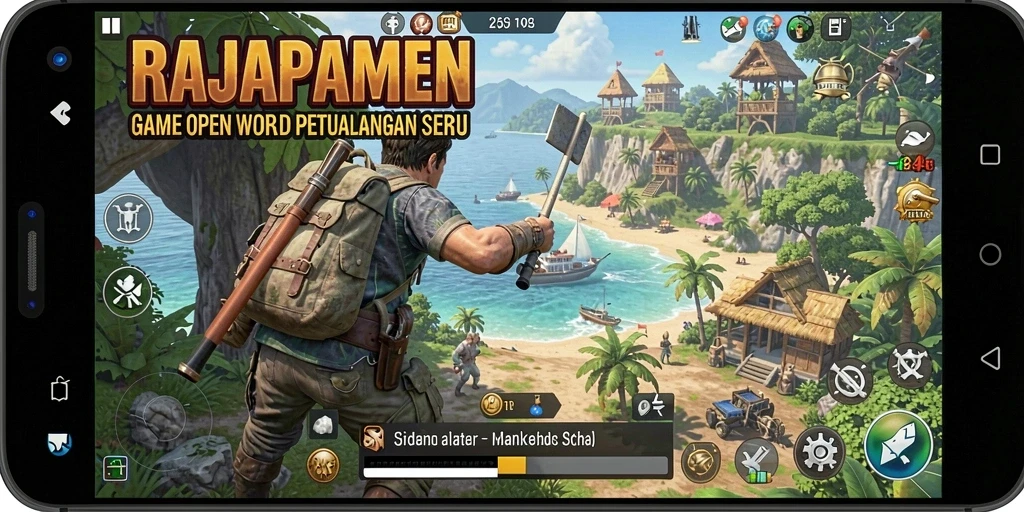 Tangkapan layar gameplay seru di dunia terbuka RAJAPAMEN.