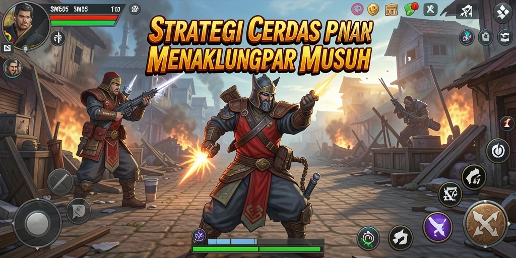 Tampilan menakjubkan dari gameplay strategis SM605 di medan perang.
