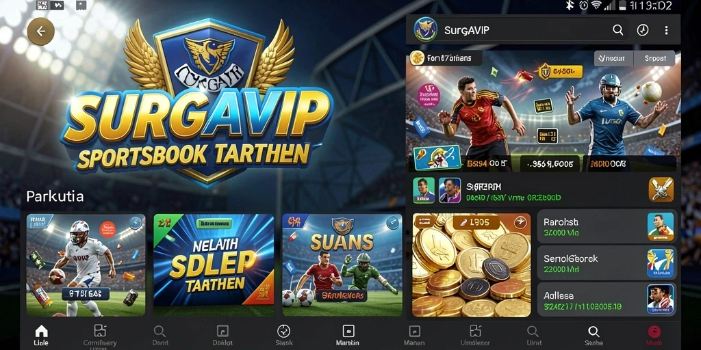 Tampilan utama SURGAVIP dengan fitur taruhan yang menarik.