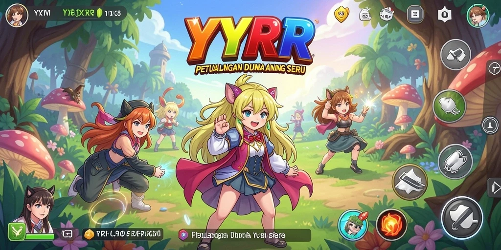 Tampilan permainan <strong>YYRR</strong> yang menarik dan interaktif di dunia anime.